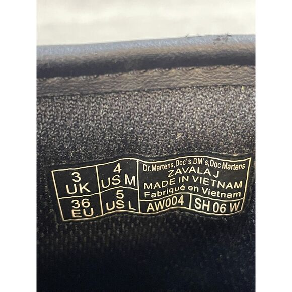 Dr. Martens Air Wair Zavala J Womens Boot Combat Leather Shoes US 4 Black - Picture 7 of 9